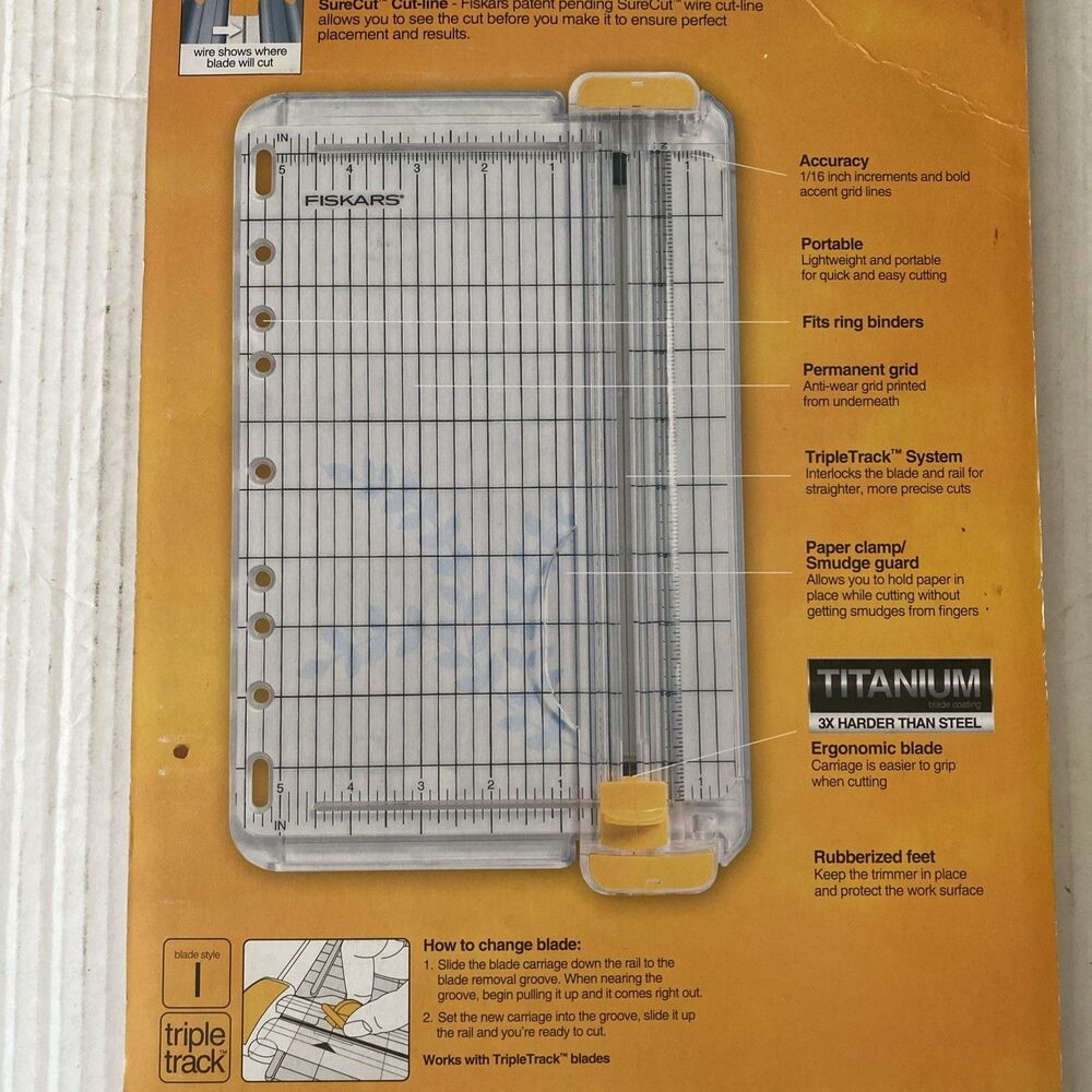 Fiskars Card Making Paper Trimmer 9" Portable New - Picture 5 of 6